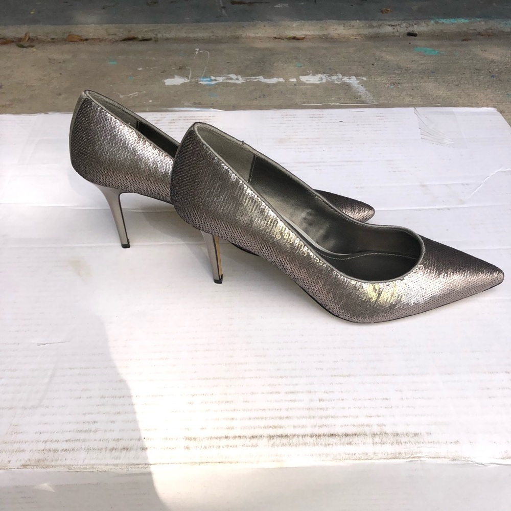 Gun metal sequins heels